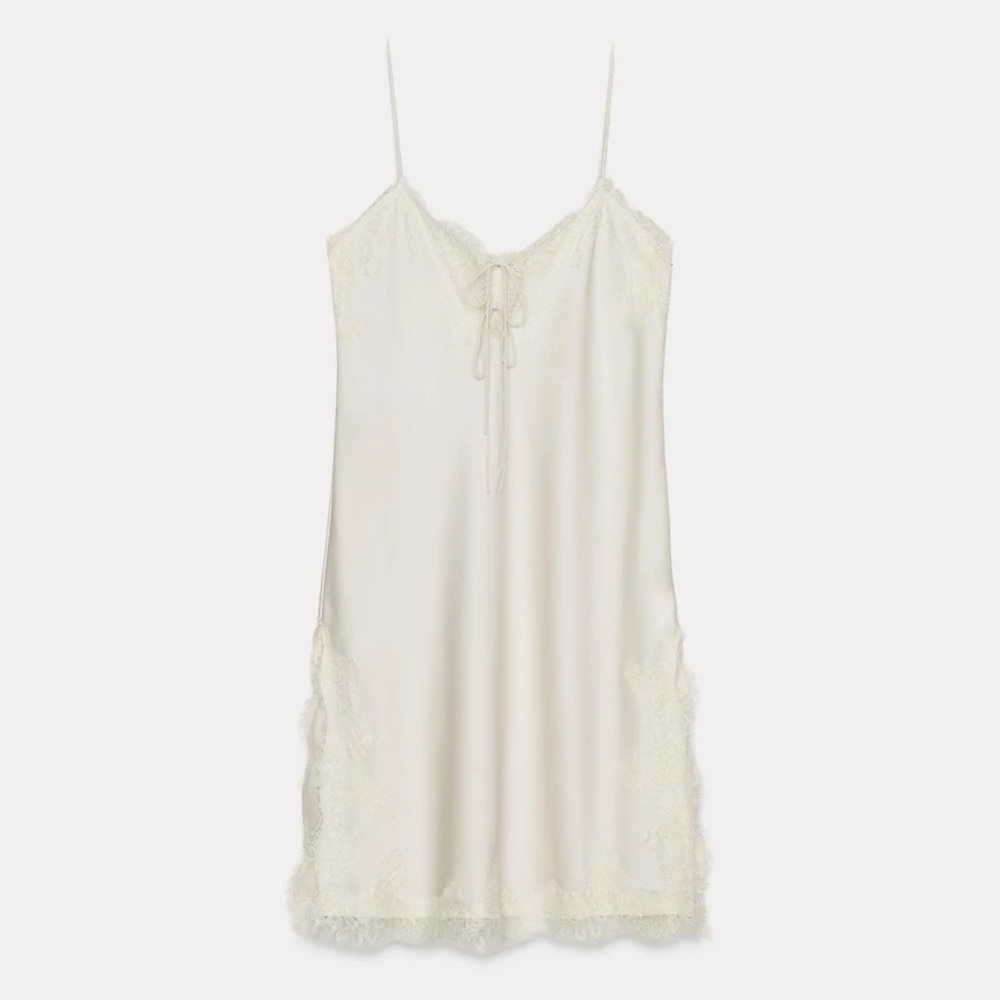 ZW COLLECTION LACE SLIP DRESS - Beige - Picture 5 of 12